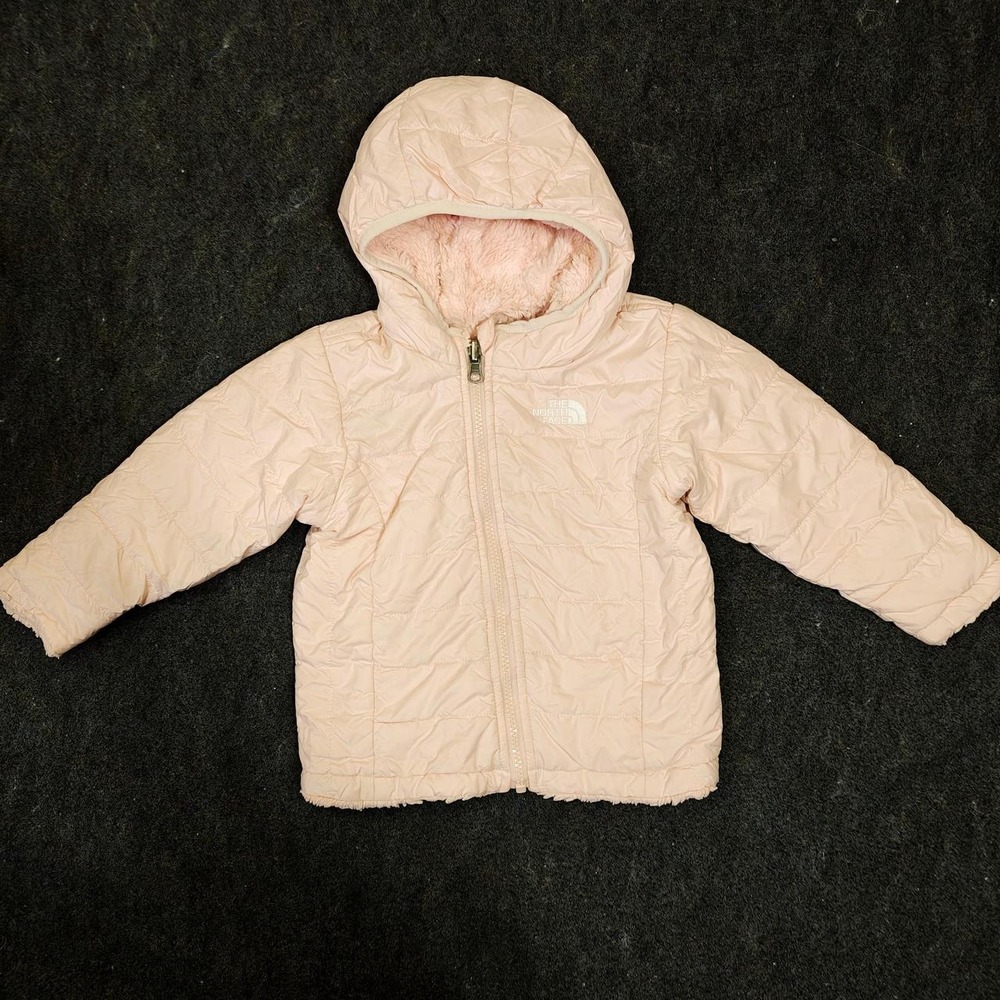 The North Face Pink Quilted Fleece Lined Hooded Jacket Baby 18-24 Months